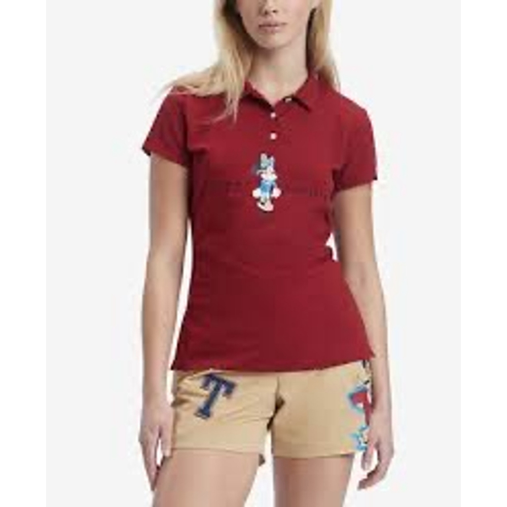 Tommy Hilfiger Disney Womens Small Minnie Mouse Polo Shirt